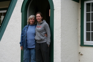 Jessica and me in the doorway of her house in Eureka Illinois
